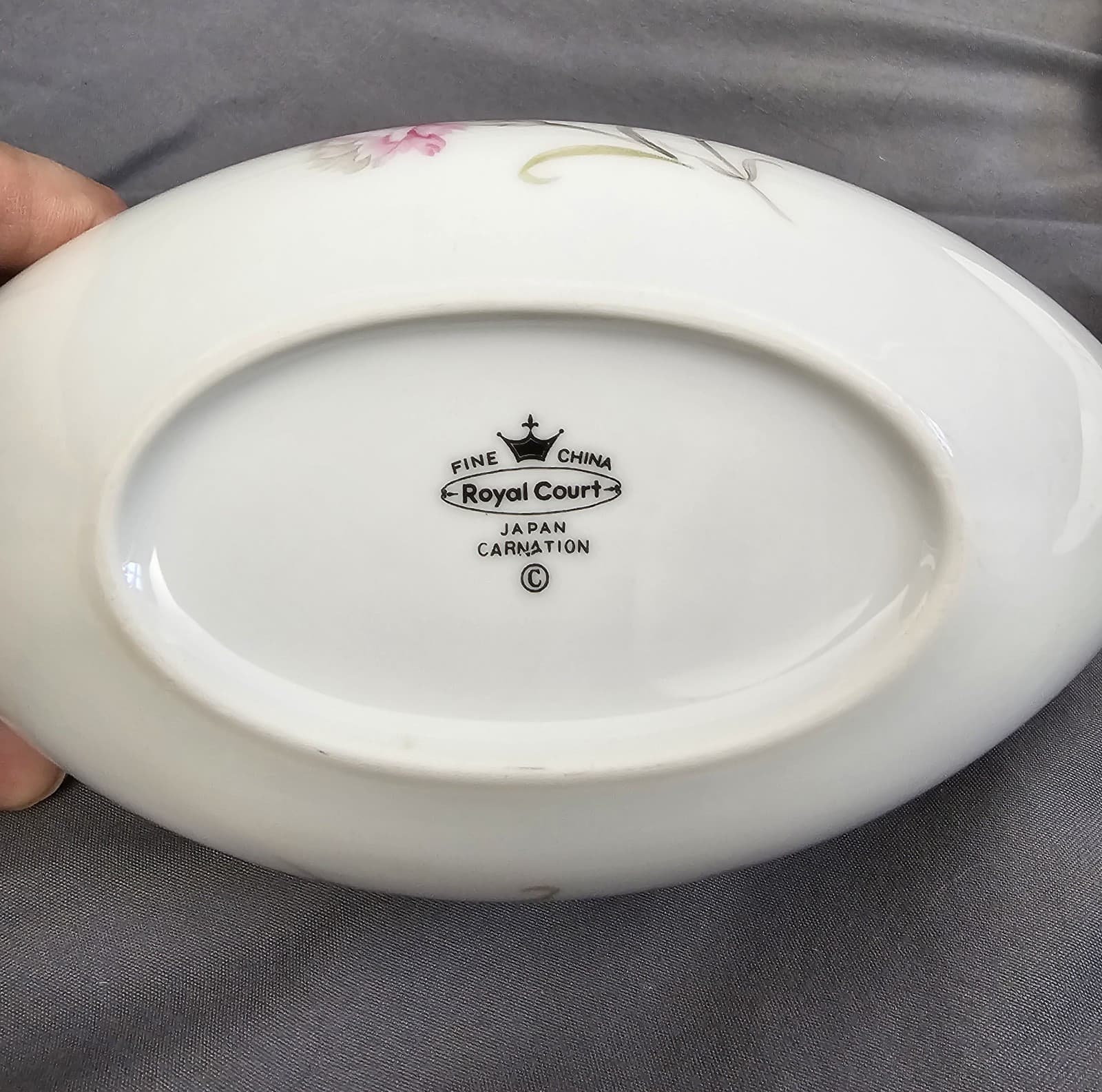 Royal Court China Carnation, Gravy Boat and Plate Excellent - Thumbnail 10