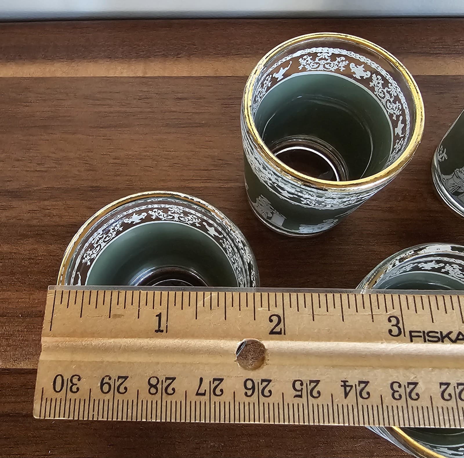 Wedge Wood Jeanette Hellenic Vintage Green Greek Ice Bucket & 6 Shot Glasses - Thumbnail 20