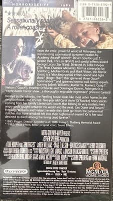 MGM/UA Home Video Poltergeist VHS 1982 PG Contemporary Classics NTSC English - Thumbnail 4