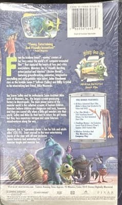 Disney Monsters, Inc. VHS 2001 G Full Screen NTSC English Short Film - Thumbnail 3