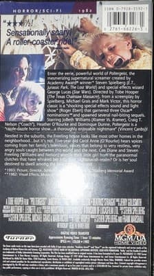 MGM/UA Home Video Poltergeist VHS 1982 PG Contemporary Classics NTSC English - Thumbnail 3