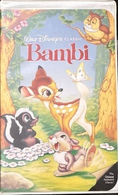 Walt Disney Home Video Bambi VHS 1989 G NTSC English Closed Captioned