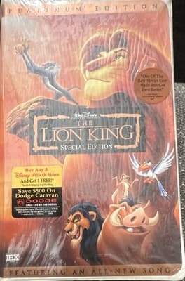 Disney The Lion King VHS 2003 Platinum/Special Edition NTSC THX G