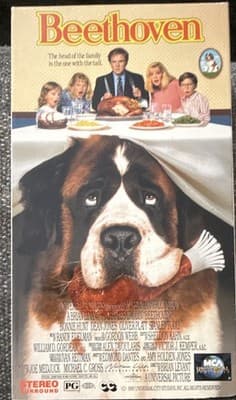 MCA Universal Home Video Beethoven VHS 1991 PG NTSC English Hi-Fi Dolby