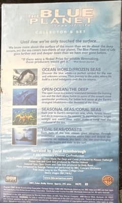 BBC Video The Blue Planet: Seas of Life VHS 2001 NR NTSC English CC Box Set - Thumbnail 2