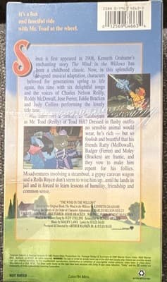 Warner Home Video The Wind in the Willows VHS 1983 NR FS NTSC English - Thumbnail 2