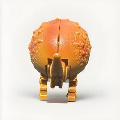 Transforming Triceratops Dinosaur Action Figure Plastic Orange Yellow - Thumbnail 4