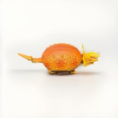 Transforming Triceratops Dinosaur Action Figure Plastic Orange Yellow - Thumbnail 5