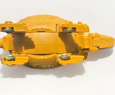 Transforming Triceratops Dinosaur Action Figure Plastic Orange Yellow - Thumbnail 6