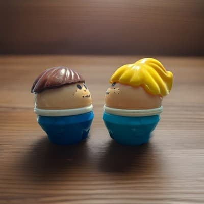 1980s Vintage Little Tikes Toddle Tots chunky figures with round bottoms - Thumbnail 5