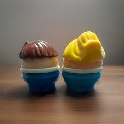 1980s Vintage Little Tikes Toddle Tots chunky figures with round bottoms - Thumbnail 2