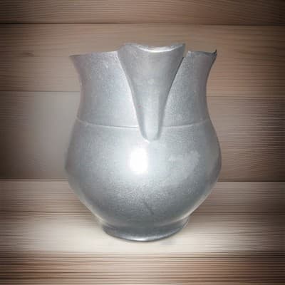 Vintage Aluminum-Alloy Wilton Armetale "Plough Tavern" water pitcher, marked USA - Thumbnail 2