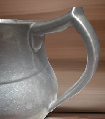 Vintage Aluminum-Alloy Wilton Armetale "Plough Tavern" water pitcher, marked USA - Thumbnail 8