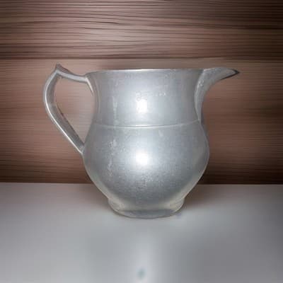 Vintage Aluminum-Alloy Wilton Armetale "Plough Tavern" water pitcher, marked USA - Thumbnail 3