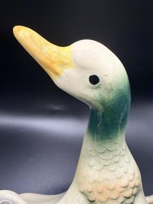 1940s McCoy Flying Duck Ceramic Wall Pocket or Planter, Made In USA - Thumbnail 4