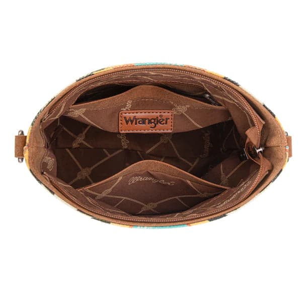 Wrangler Aztec Pattern Shoulder Bag with Adjustable Strap - Thumbnail 4