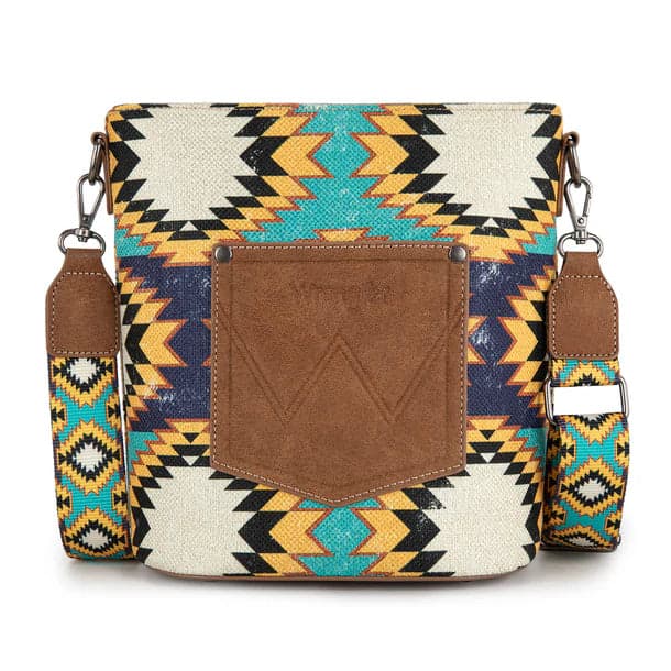 Wrangler Aztec Pattern Shoulder Bag with Adjustable Strap - Thumbnail 6