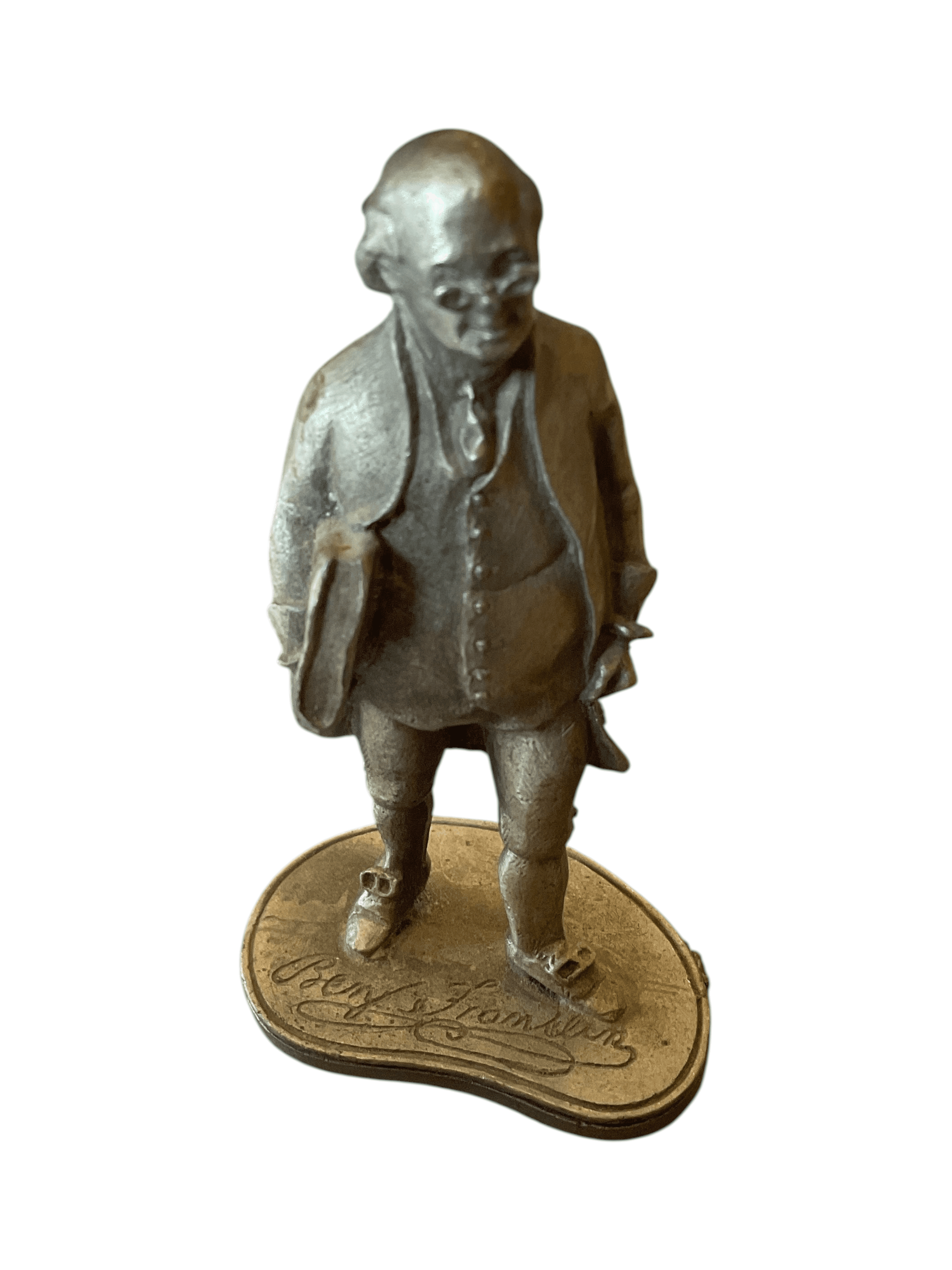 1972 Pewter Ben Franklin Figurine by R.W. Easton - Thumbnail 2