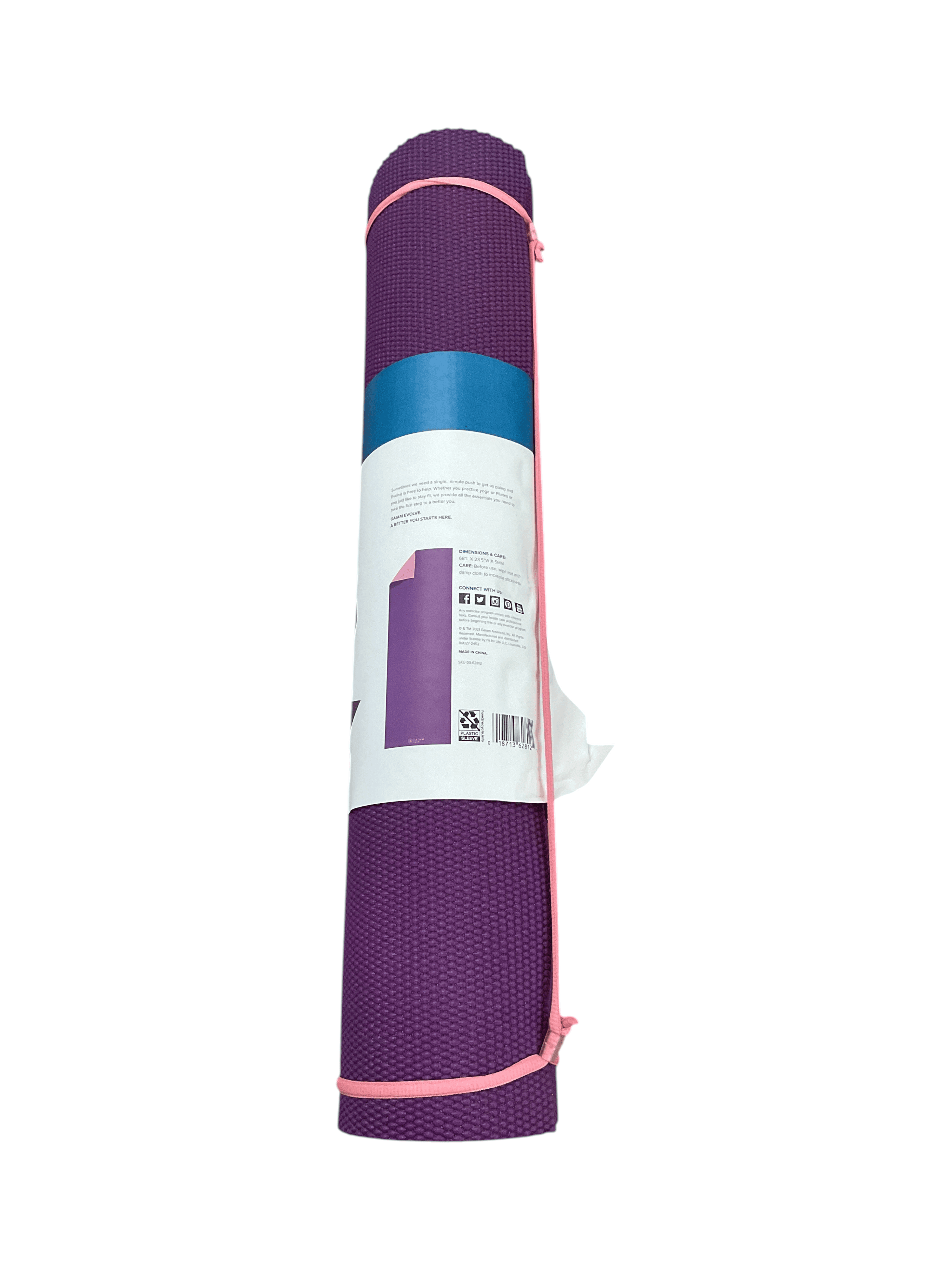Gaiam Evolve Reversible Yoga Mat 5mm 68" x 23.5" - Thumbnail 2