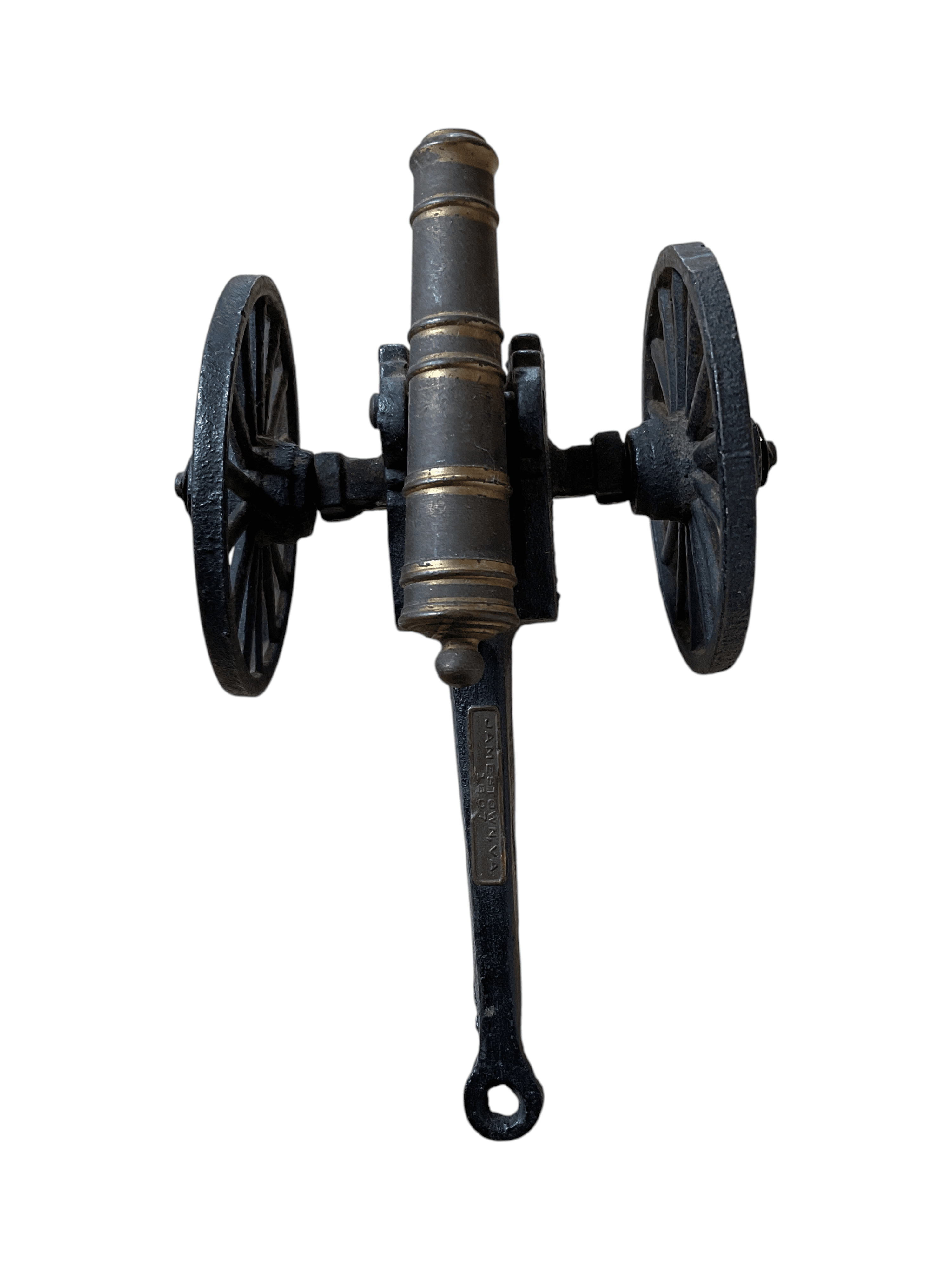 Vintage Cast Iron Miniature Cannon Model - Thumbnail 3