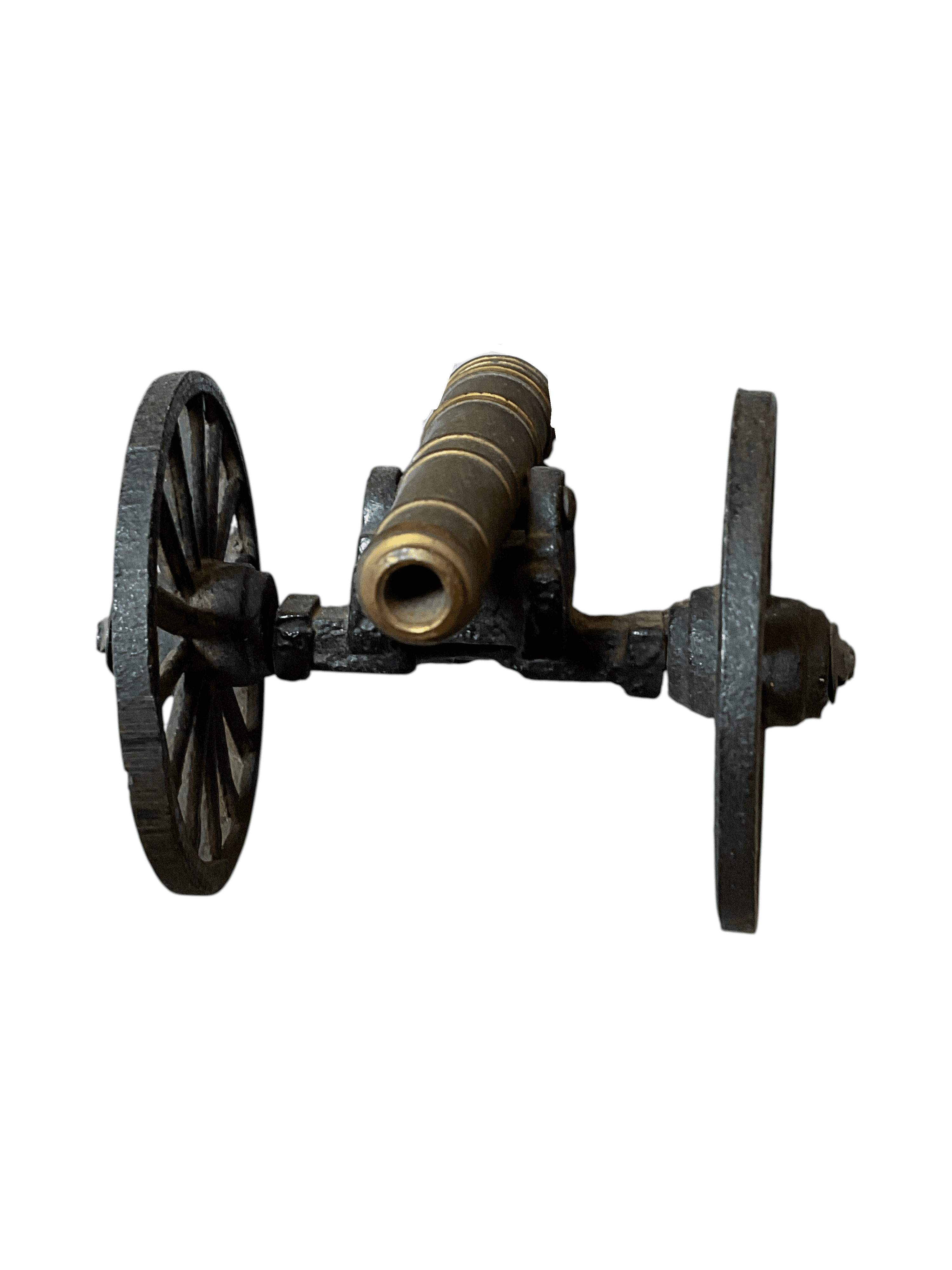 Vintage Cast Iron Miniature Cannon Model - Thumbnail 4