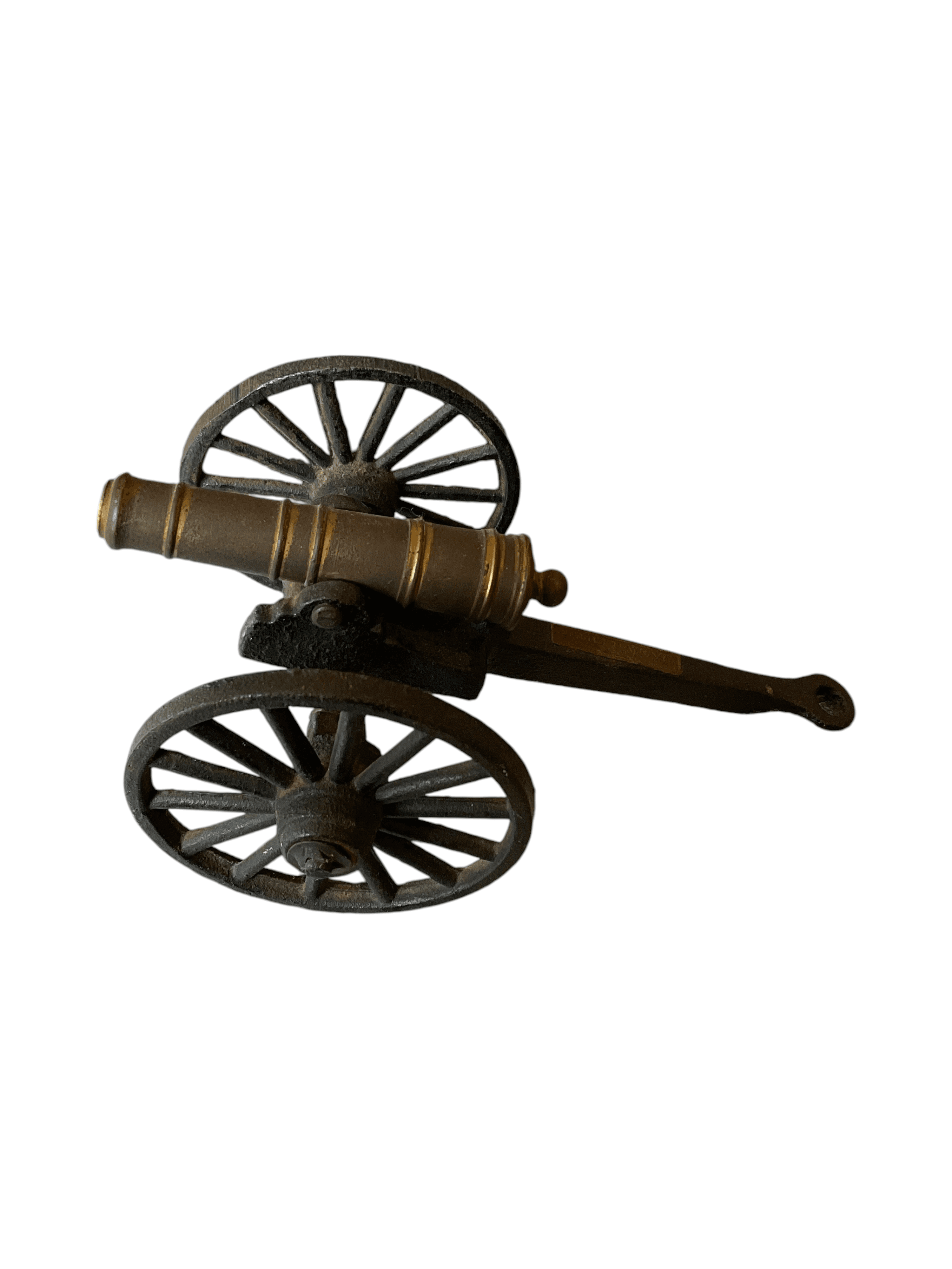 Vintage Cast Iron Miniature Cannon Model - Thumbnail 2