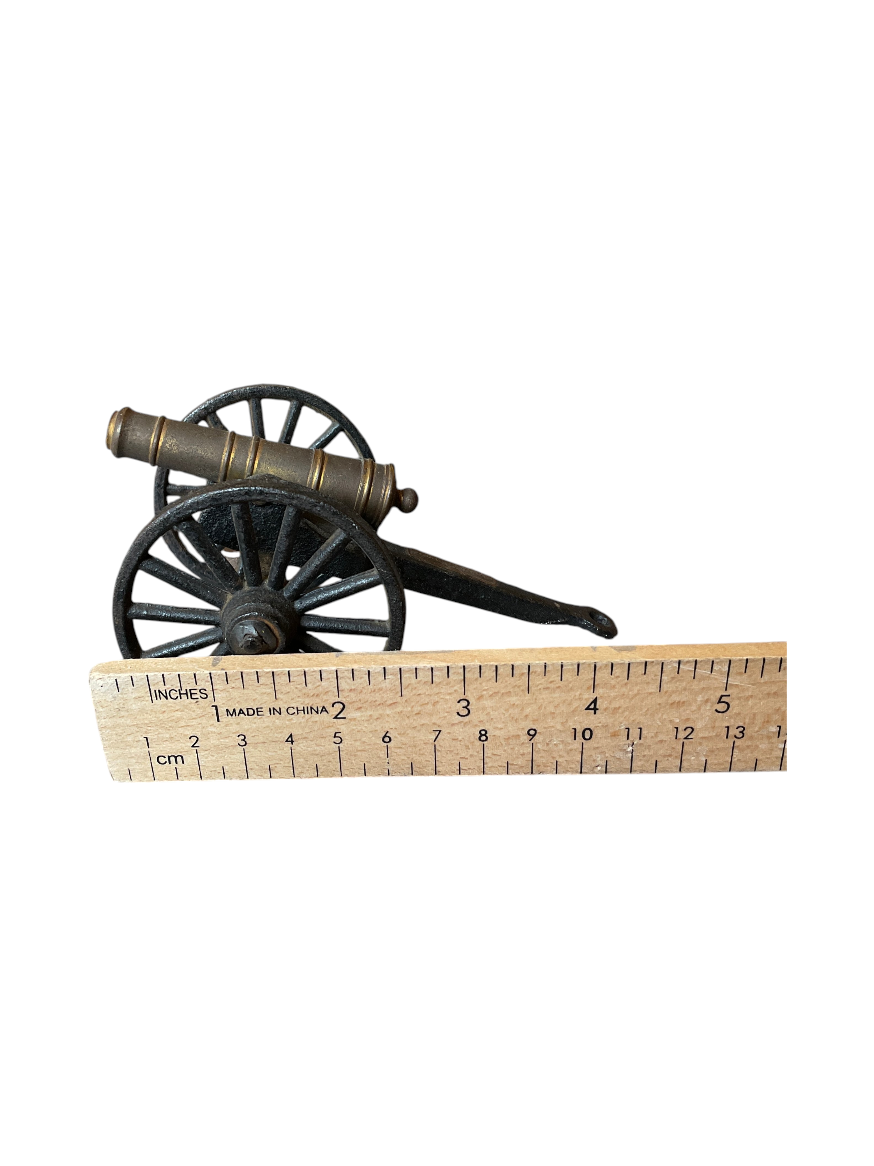 Vintage Cast Iron Miniature Cannon Model - Thumbnail 6