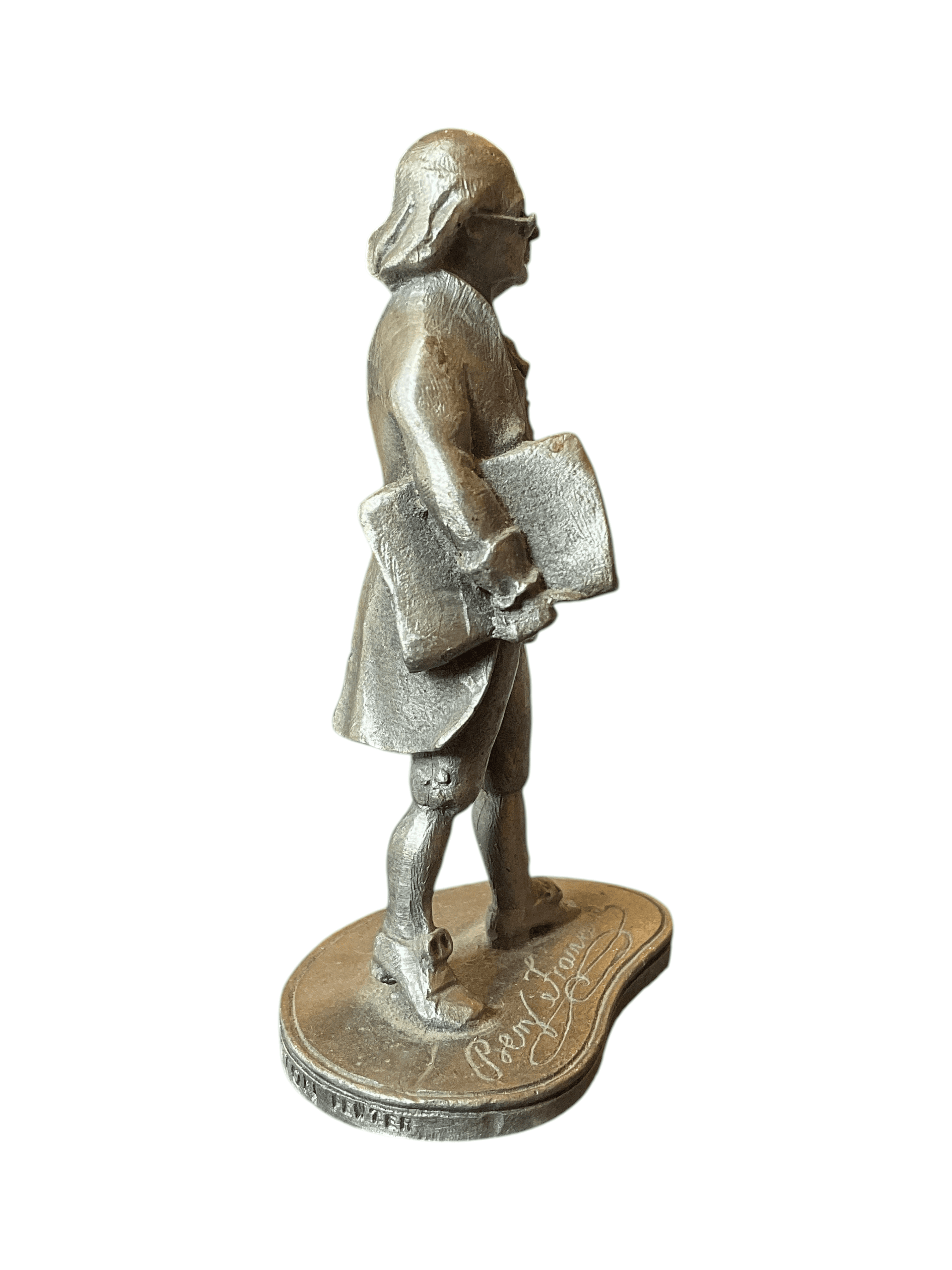 1972 Pewter Ben Franklin Figurine by R.W. Easton - Thumbnail 4