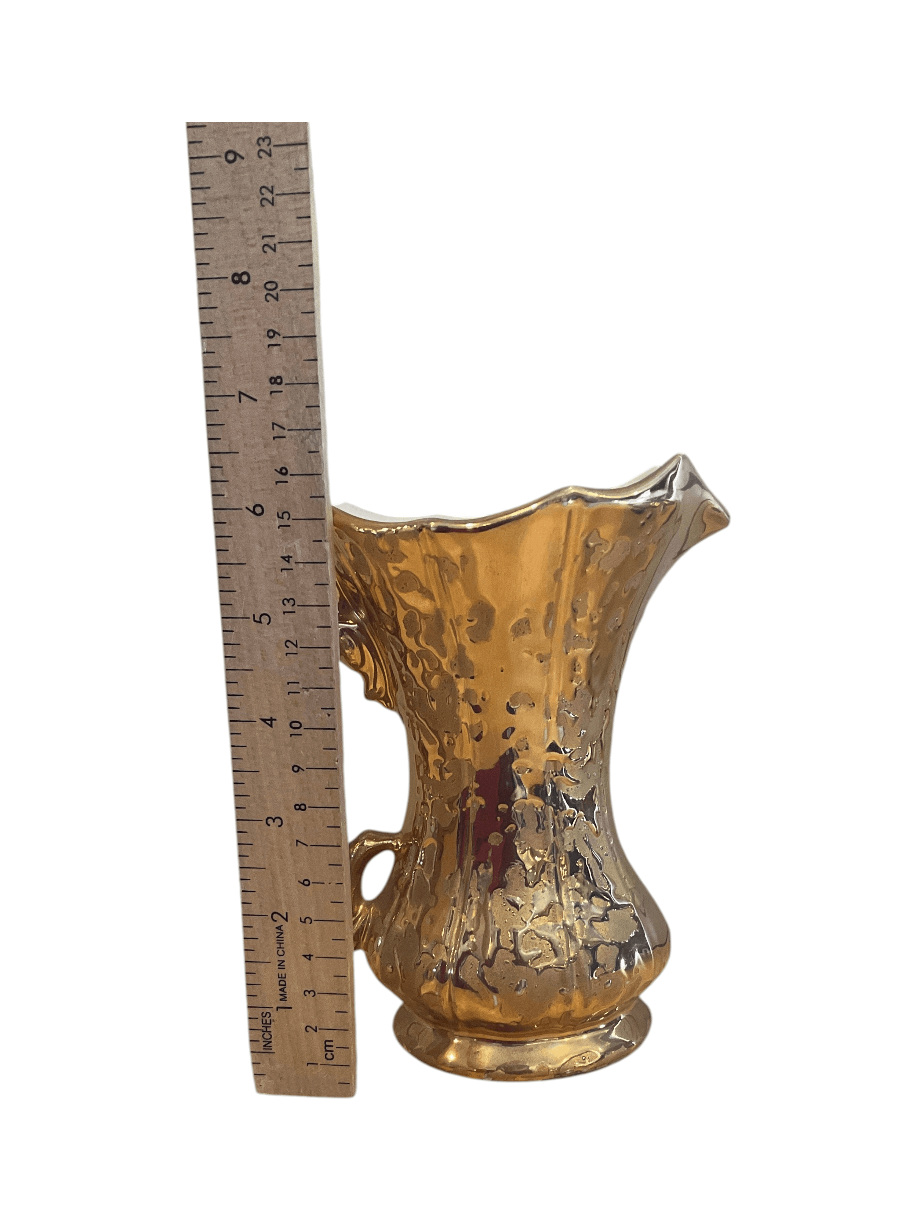 McCoy Vintage 24K Gold Porcelain Pitcher - Thumbnail 5