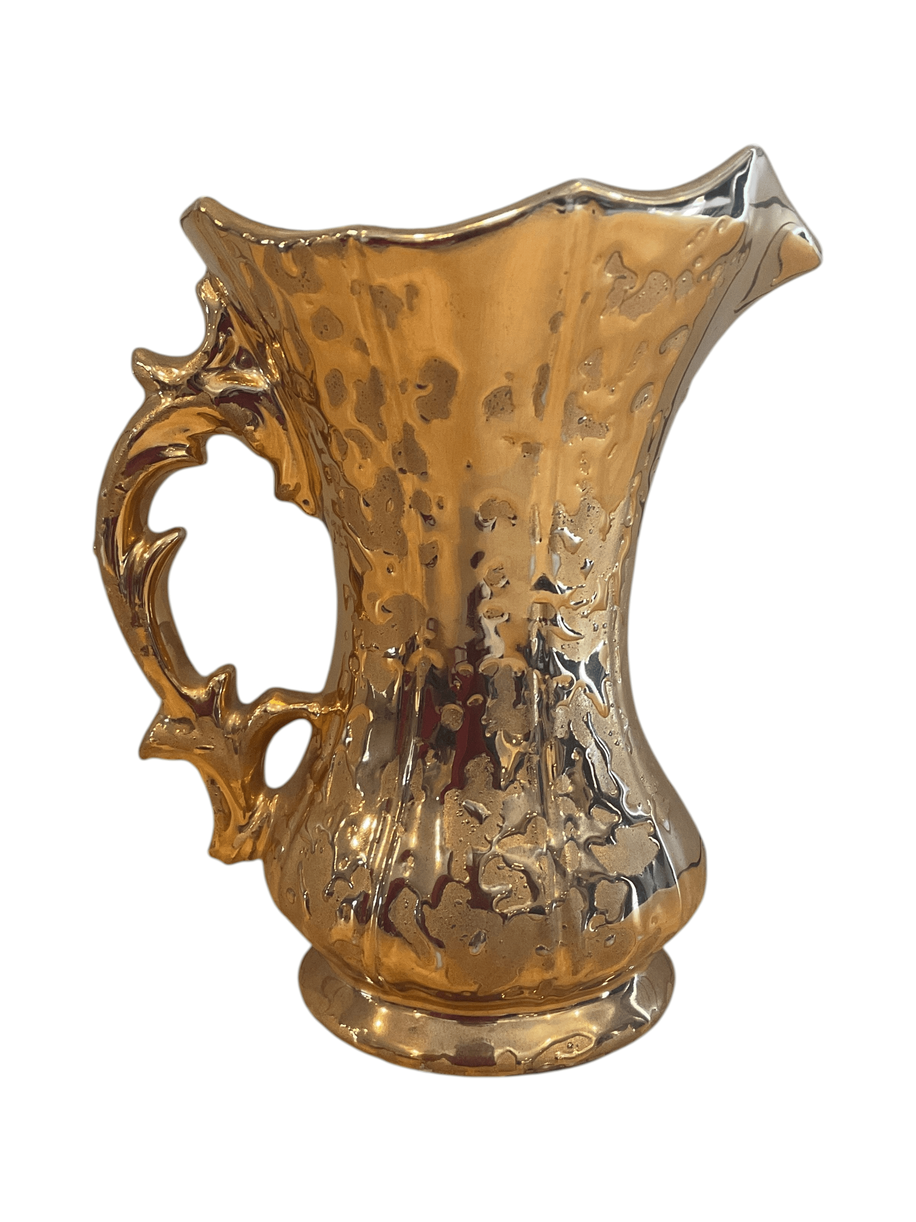 McCoy Vintage 24K Gold Porcelain Pitcher - Thumbnail 2