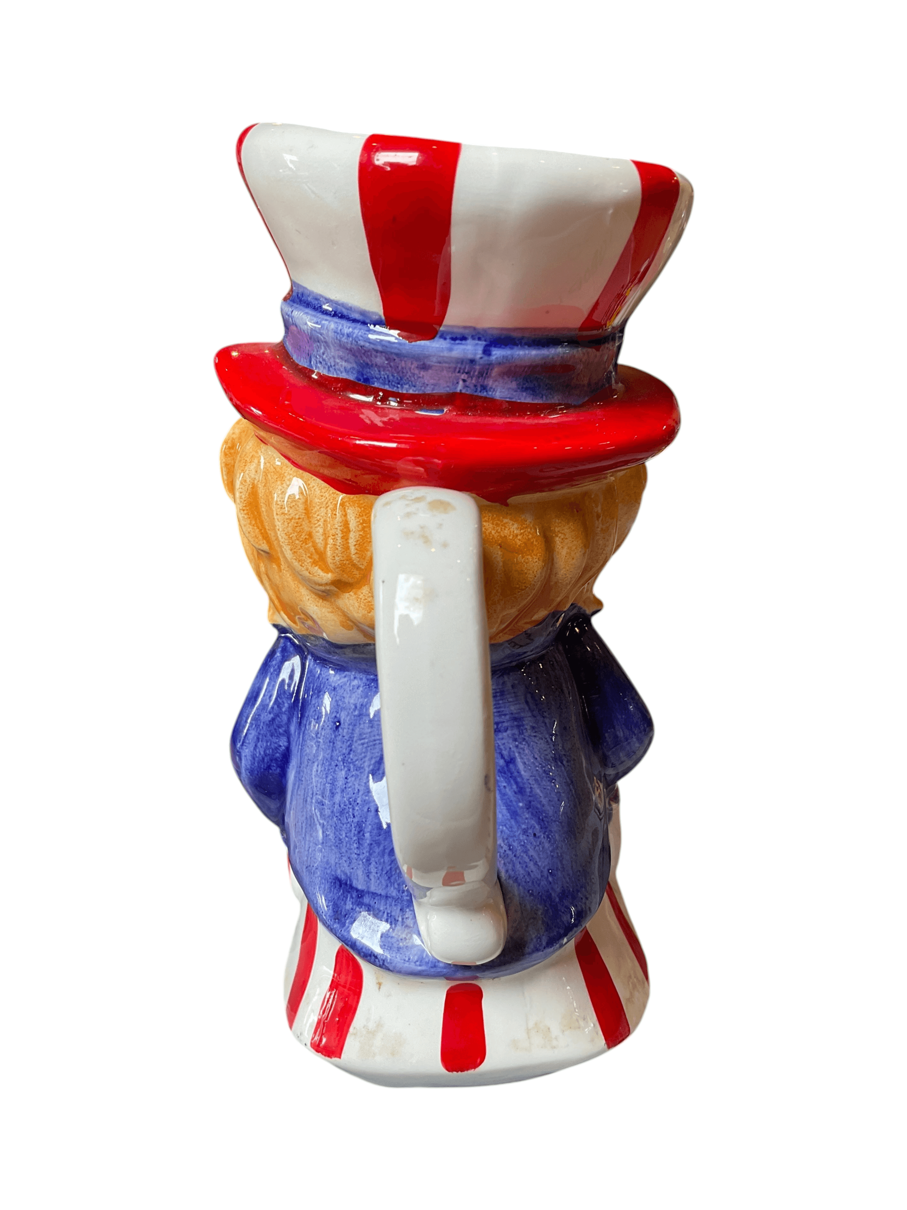 Vintage Uncle Sam Ceramic Pitcher 6 Inch - Thumbnail 3