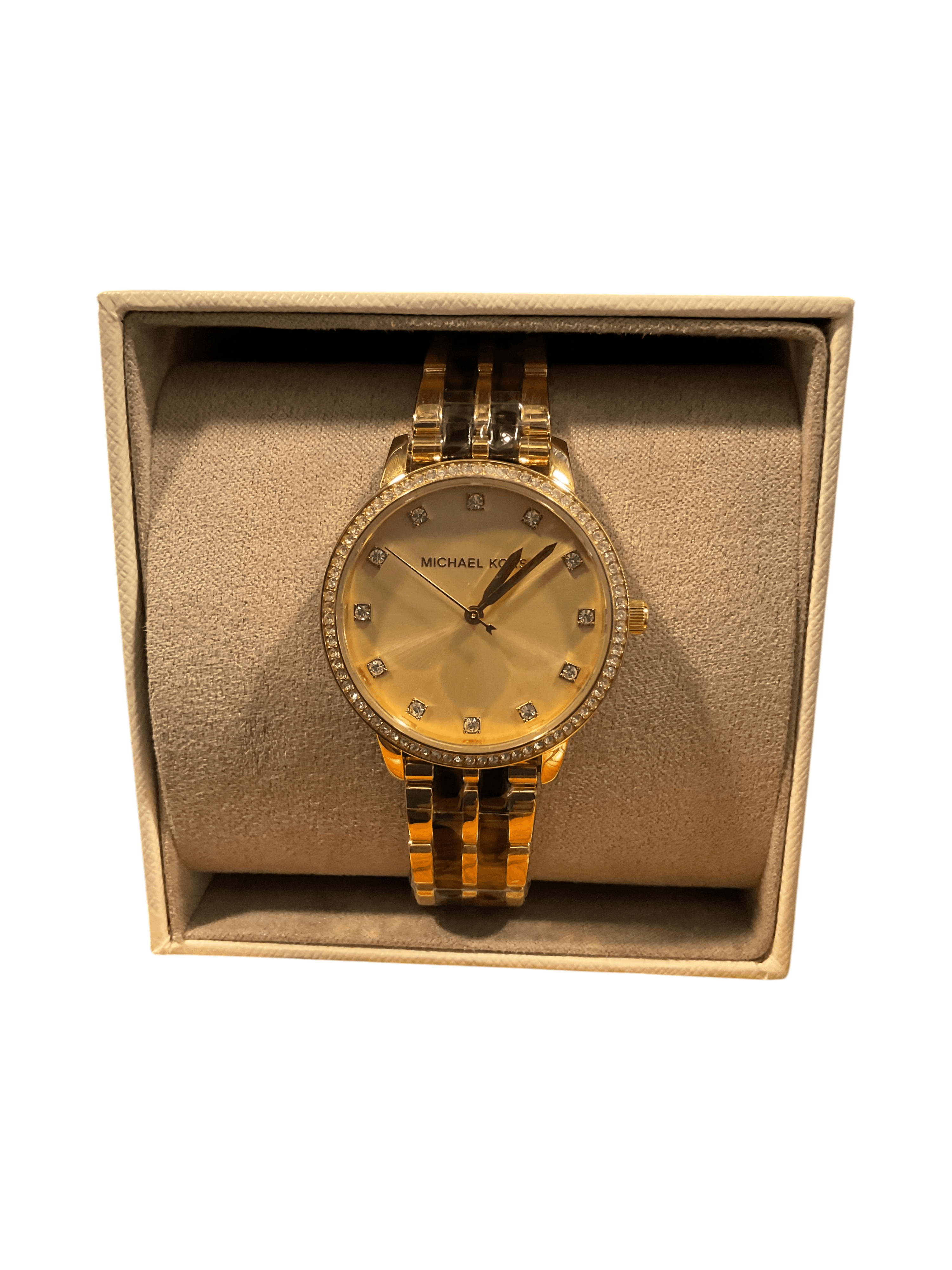 NEW Michael Kors Gold Tone Women's Watch with Crystal Accents - Thumbnail 4