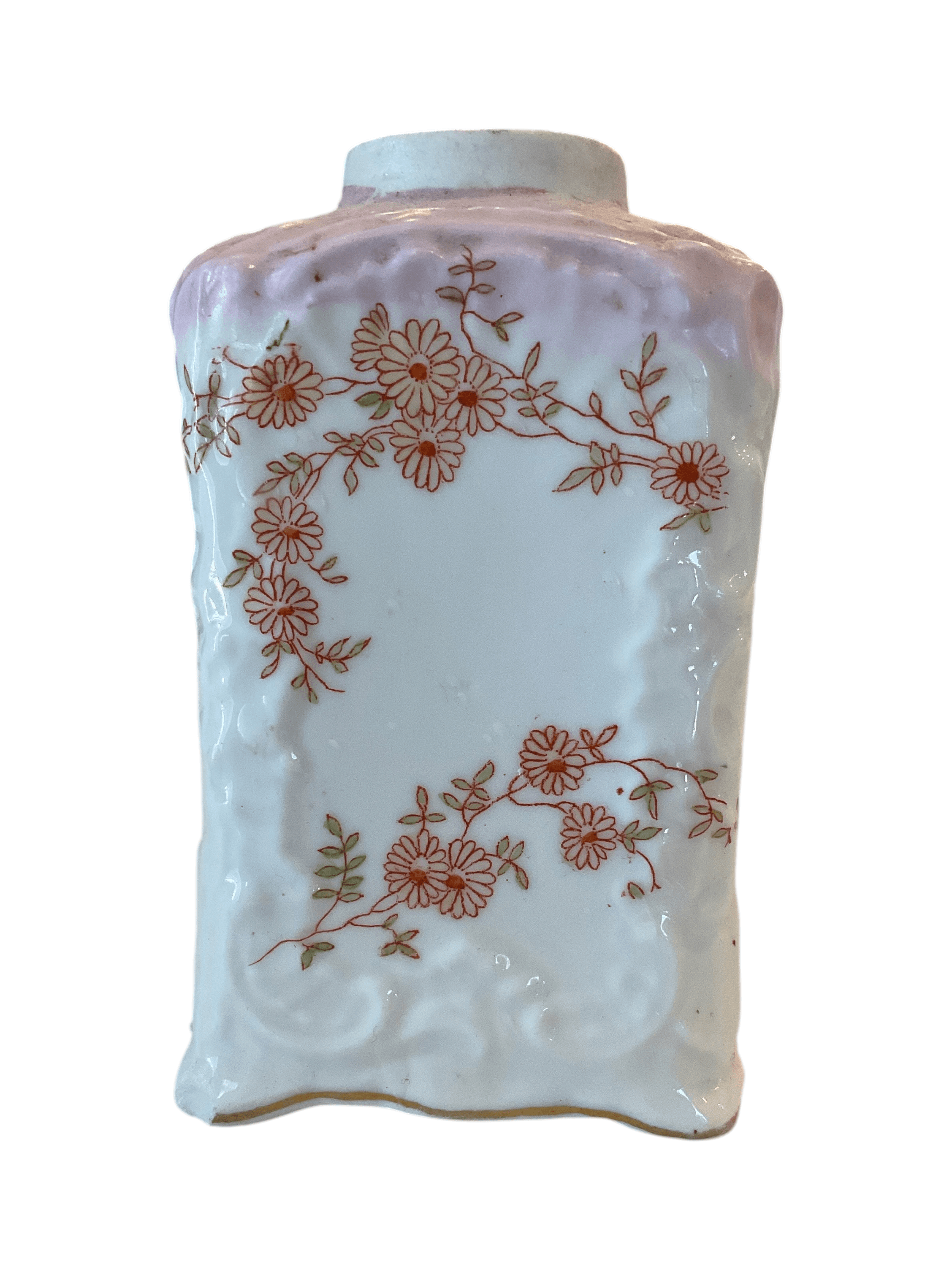 Vintage Floral Porcelain Tea Caddy - Thumbnail 8