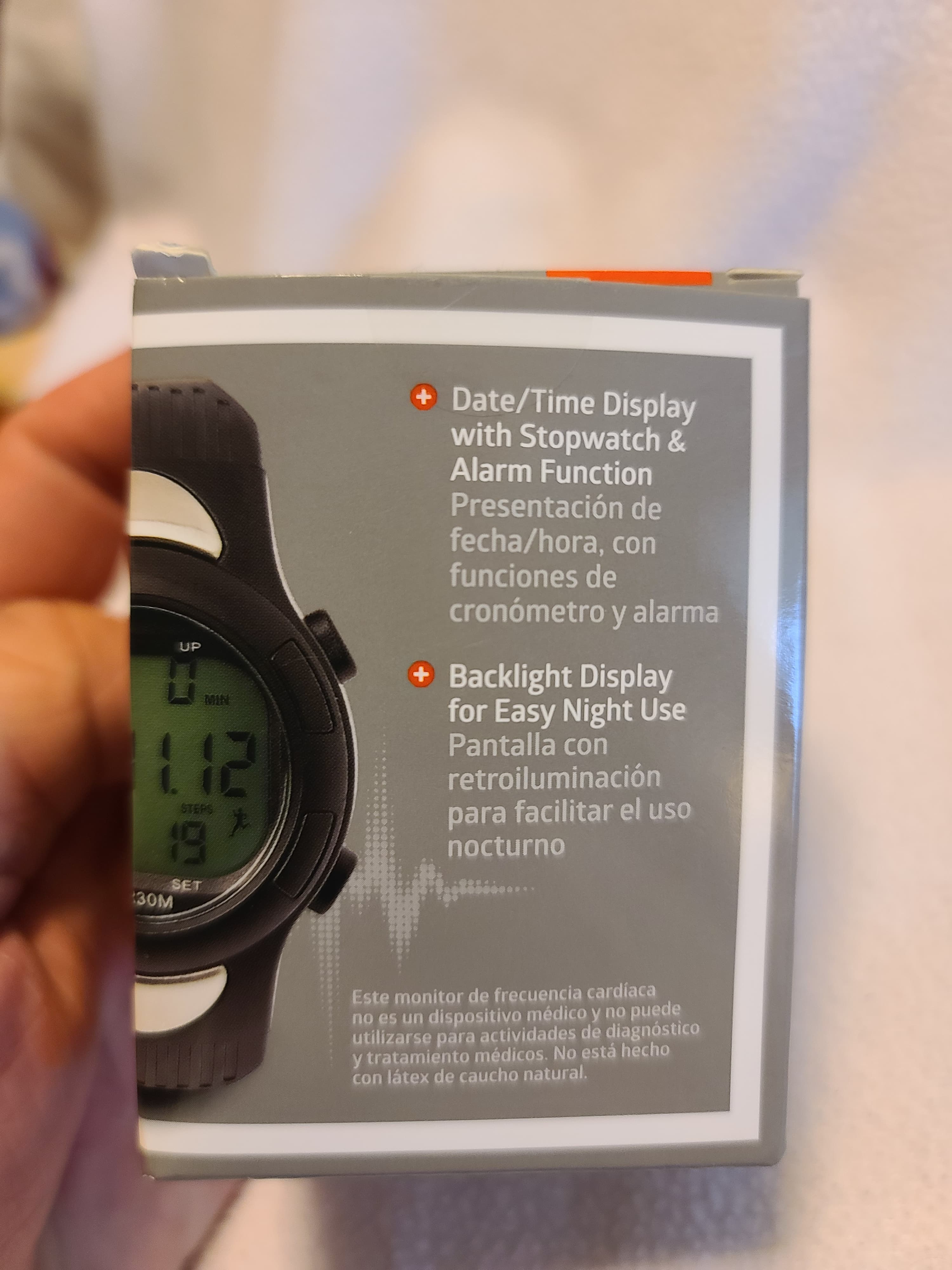 Medline Digital Heart Rate Watch & Pedometer Water-Resistant Watch MDSP3044 New - Thumbnail 4