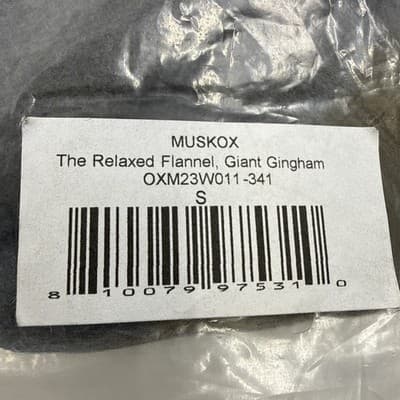 Musk Ox Mens Small The Relaxed Flannel Giant Gingham Grey Green New With Tags - Thumbnail 4