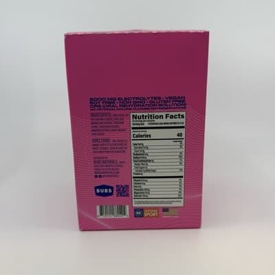 BUBS Naturals Hydrate Or Die Electrolytes 20 Packets Mixed Berry NEW SEALED - Thumbnail 3