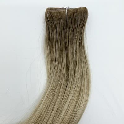 Glam Seamless 20” Tape In Hair Extension Rooted Platinum Blonde #1001 10 Pack - Thumbnail 3
