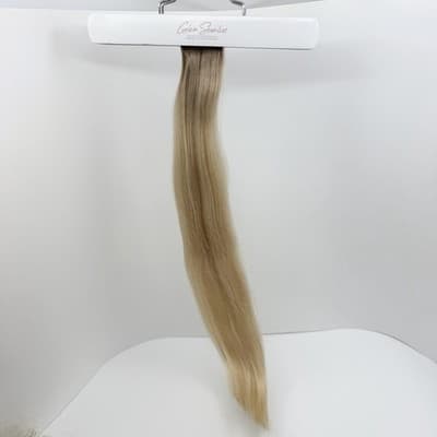 Glam Seamless 20” Tape In Hair Extension Rooted Platinum Blonde #1001 10 Pack - Thumbnail 6