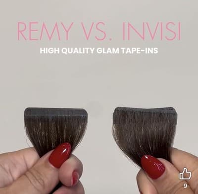 Glam Seamless 20” Tape In Hair Extension Rooted Platinum Blonde #1001 10 Pack - Thumbnail 8
