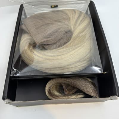Bellami Halo Pro Hair Extension 18” Pearl Blonde Rooted Highlight With Comb NEW - Thumbnail 2