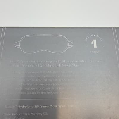 Sutera Hydroluna Silk Eye Mask for Sleeping - Hyaluronic Acid Hydrates Skin NEW - Thumbnail 5