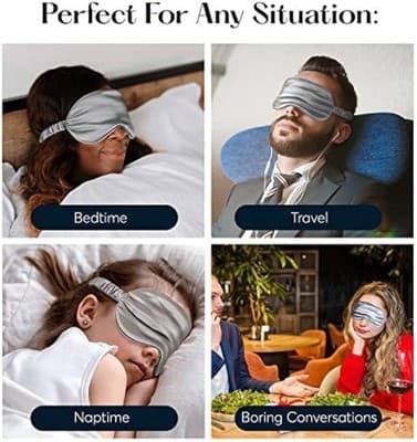 Sutera Hydroluna Silk Eye Mask for Sleeping - Hyaluronic Acid Hydrates Skin NEW - Thumbnail 11