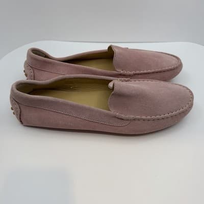 M Gemi The Felize Italy Suede Moccasins Pale Blush Women's 39.5 / 8.5W Or 9N - Thumbnail 5