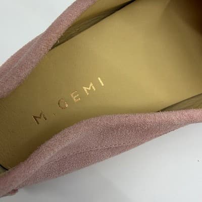 M Gemi The Felize Italy Suede Moccasins Pale Blush Women's 39.5 / 8.5W Or 9N - Thumbnail 9