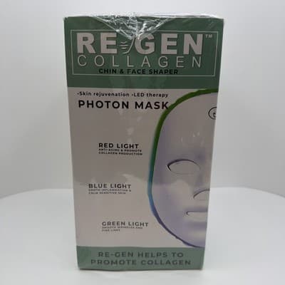 Re-Gen IGIA Facial LED Light Therapy Mask 7 Settings Collagen Production Sealed - Thumbnail 4