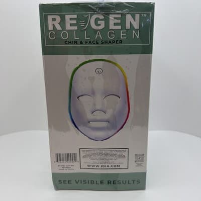 Re-Gen IGIA Facial LED Light Therapy Mask 7 Settings Collagen Production Sealed - Thumbnail 2
