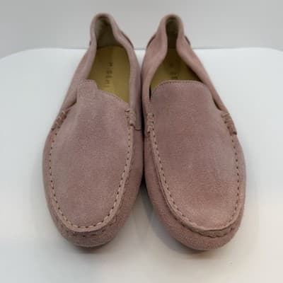 M Gemi The Felize Italy Suede Moccasins Pale Blush Women's 39.5 / 8.5W Or 9N - Thumbnail 2