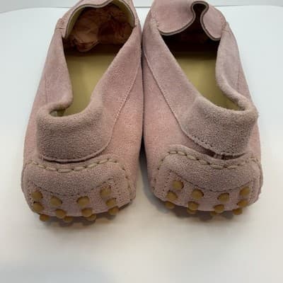 M Gemi The Felize Italy Suede Moccasins Pale Blush Women's 39.5 / 8.5W Or 9N - Thumbnail 8