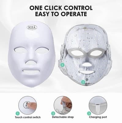 Re-Gen IGIA Facial LED Light Therapy Mask 7 Settings Collagen Production Sealed - Thumbnail 6