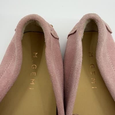 M Gemi The Felize Italy Suede Moccasins Pale Blush Women's 39.5 / 8.5W Or 9N - Thumbnail 10